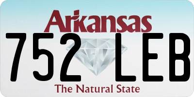 AR license plate 752LEB