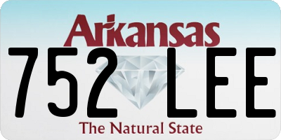 AR license plate 752LEE
