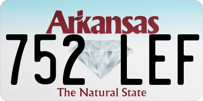 AR license plate 752LEF