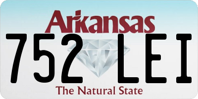 AR license plate 752LEI