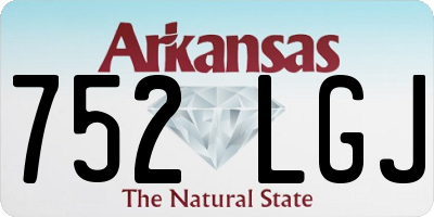AR license plate 752LGJ