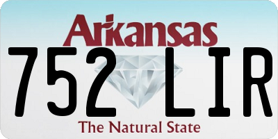 AR license plate 752LIR