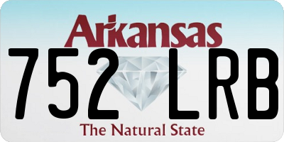 AR license plate 752LRB