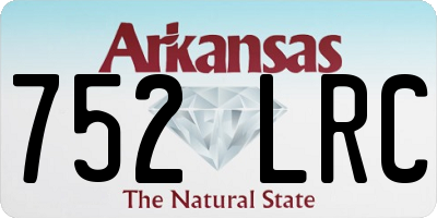 AR license plate 752LRC