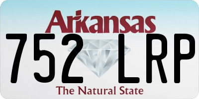 AR license plate 752LRP