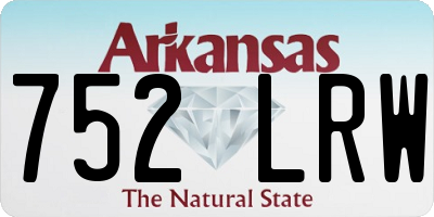 AR license plate 752LRW