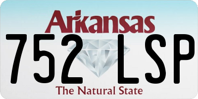 AR license plate 752LSP