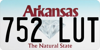 AR license plate 752LUT