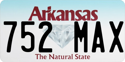 AR license plate 752MAX
