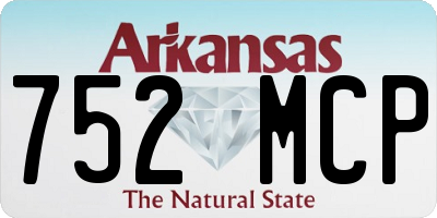 AR license plate 752MCP