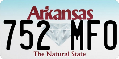 AR license plate 752MFO