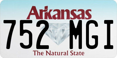 AR license plate 752MGI
