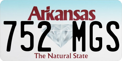 AR license plate 752MGS
