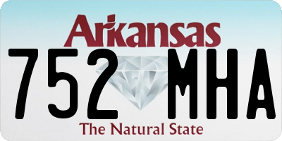 AR license plate 752MHA