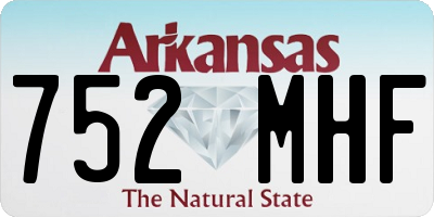 AR license plate 752MHF