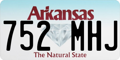 AR license plate 752MHJ
