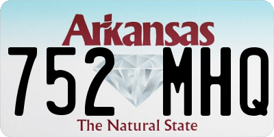 AR license plate 752MHQ