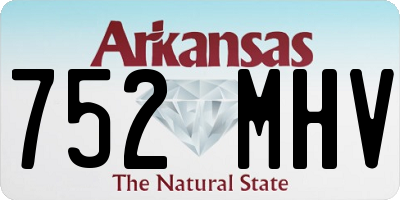 AR license plate 752MHV
