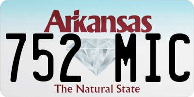 AR license plate 752MIC