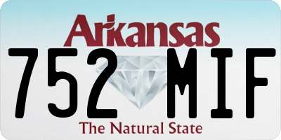 AR license plate 752MIF