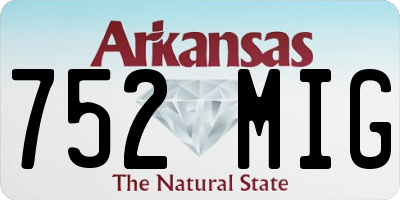 AR license plate 752MIG