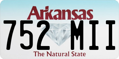 AR license plate 752MII