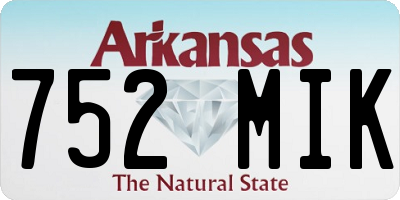 AR license plate 752MIK