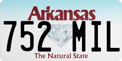 AR license plate 752MIL