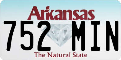 AR license plate 752MIN