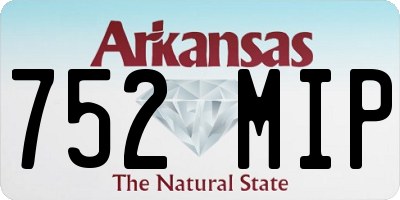 AR license plate 752MIP