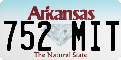 AR license plate 752MIT