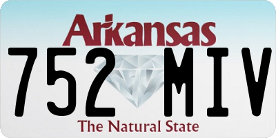 AR license plate 752MIV