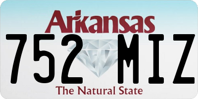 AR license plate 752MIZ