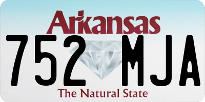 AR license plate 752MJA