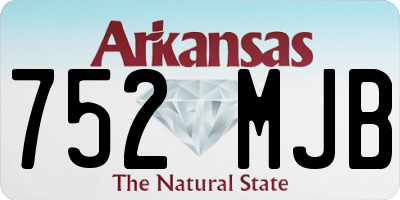 AR license plate 752MJB
