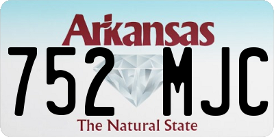 AR license plate 752MJC