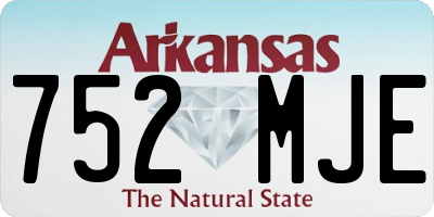 AR license plate 752MJE