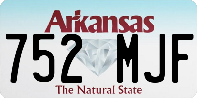 AR license plate 752MJF