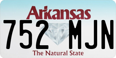 AR license plate 752MJN