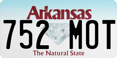 AR license plate 752MOT