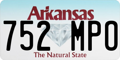 AR license plate 752MPO