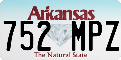 AR license plate 752MPZ