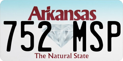 AR license plate 752MSP