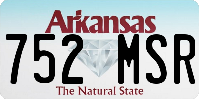 AR license plate 752MSR