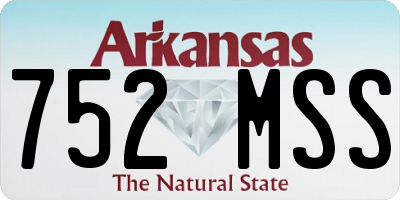 AR license plate 752MSS