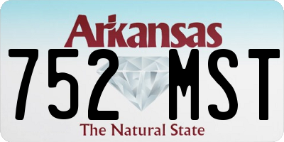 AR license plate 752MST