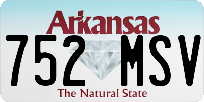 AR license plate 752MSV
