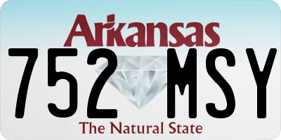 AR license plate 752MSY