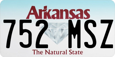 AR license plate 752MSZ