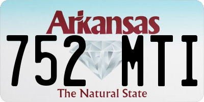 AR license plate 752MTI
